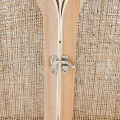 OSTARIA Miroir mural en bois (H45 cm) Porte battante Naturel Hot