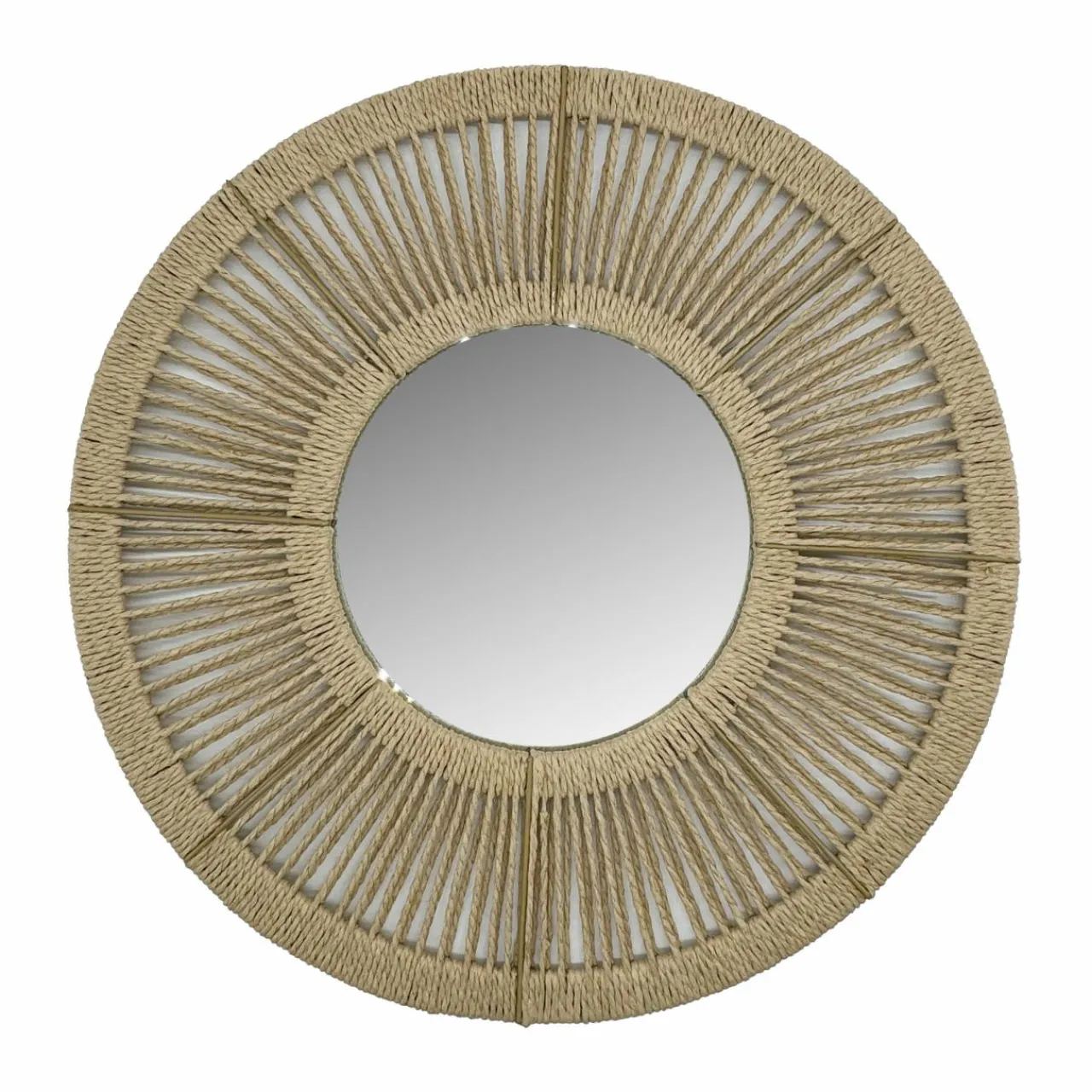 EMINZA Miroir mural rond en corde (D60 cm) Suva Naturel Discount