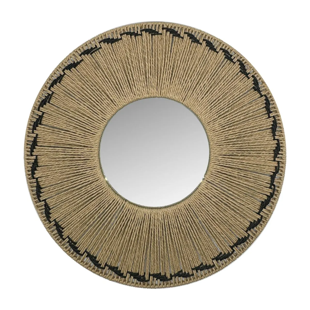 EMINZA Miroir mural rond en corde (D65 cm) Tuvalu Naturel Clearance