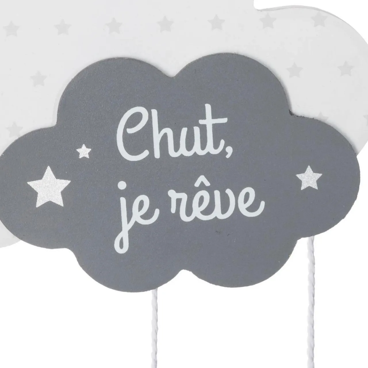 Atmosphera createur d'interieur for kids Mobile bébé bois et coton (H57.5 cm) Nuage Gris Hot