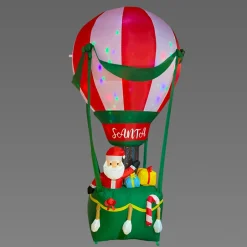 KOOPMAN Montgolfière et Père Noël gonflable (H210 cm) Santa Claus Multicolore Best