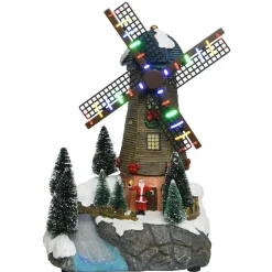KAEMINGK Moulin à vent illuminé à piles (H30 cm) Magie de Noël Outlet