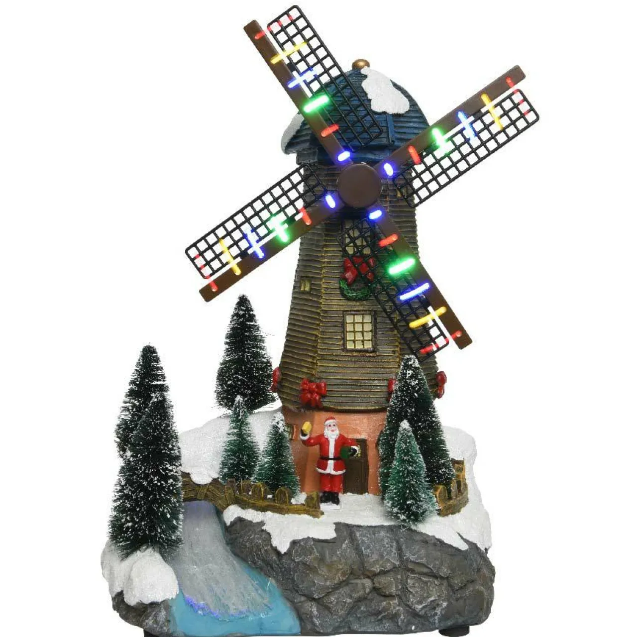KAEMINGK Moulin à vent illuminé à piles (H30 cm) Magie de Noël Outlet