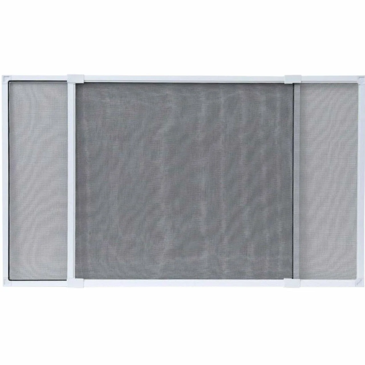 LUANCE Moustiquaire fenêtre cadre extensible (H50 x L 70 / 130 cm) et gris Blanc Discount