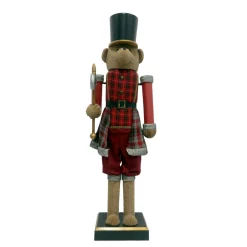 EMINZA Musicien Casse-noisette (H154 cm) musical et animé Teddy Rouge Best