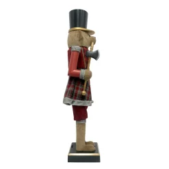 EMINZA Musicien Casse-noisette (H154 cm) musical et animé Teddy Rouge Best