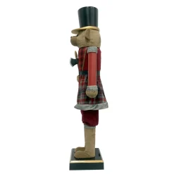EMINZA Musicien Casse-noisette (H154 cm) musical et animé Teddy Rouge Best