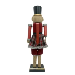 EMINZA Musicien Casse-noisette (H154 cm) musical et animé Teddy Rouge Best