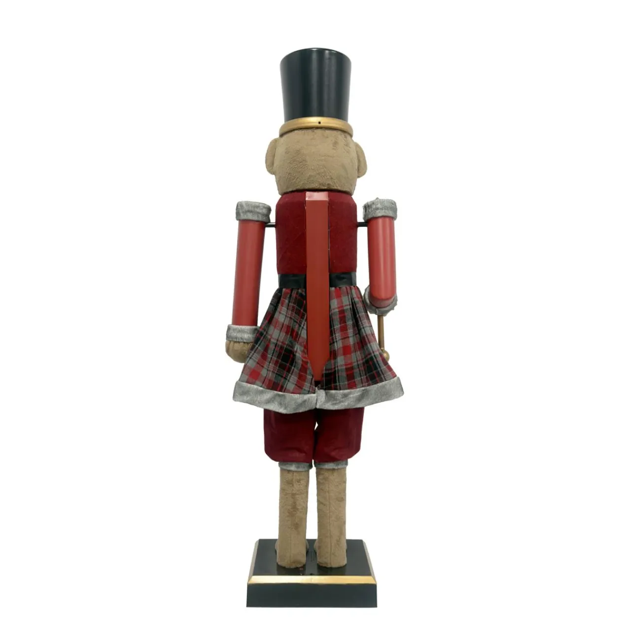 EMINZA Musicien Casse-noisette (H154 cm) musical et animé Teddy Rouge Best