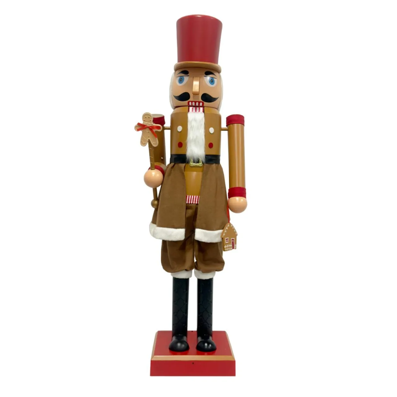 EMINZA Musicien Casse-noisette (H154 cm) musical et animé Cookie Marron