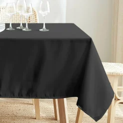 EMINZA Nappe carrée anti tache (100 x 100 cm) Elise e Noir Hot