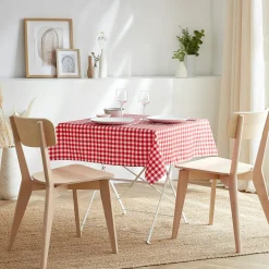 EMINZA Nappe carrée anti tache (100 x 100 cm) Elise Vichy Rouge Vichy-rouge Best