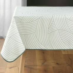 DOUCEUR D'INTERIEUR Nappe carrée anti tache (150 x 150 cm) Linea he Blanc Hot