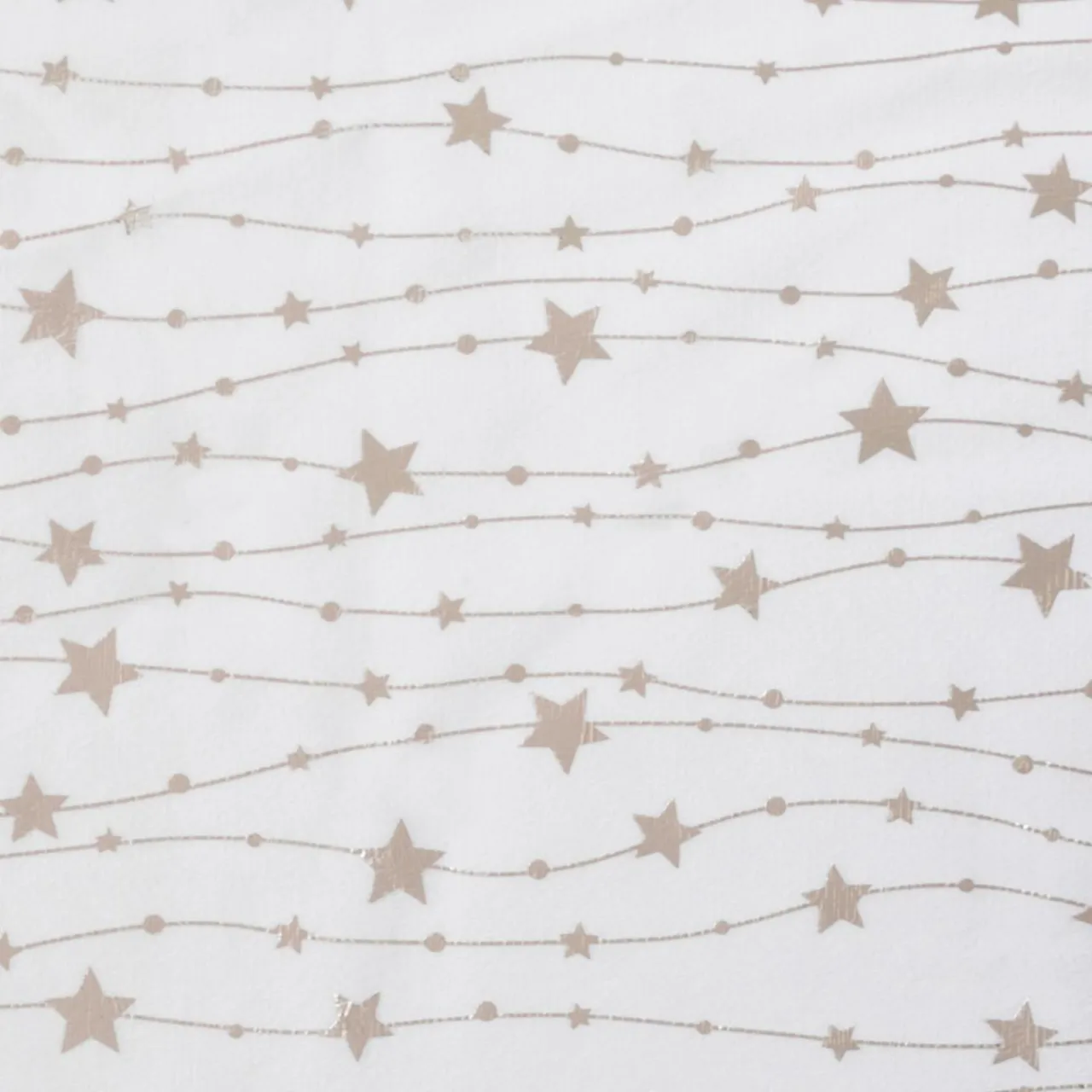 JJA Nappe de Noël rectangulaire (140 x 360 cm) Pluie d'étoiles he Blanc Sale