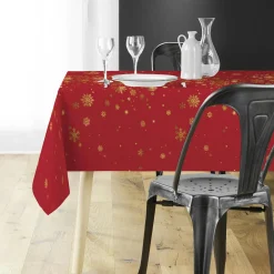 Douceur d interieur Nappe de Noël rectangulaire (150 x 240 cm) Constellation et doré Rouge Online