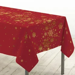 Douceur d interieur Nappe de Noël rectangulaire (150 x 240 cm) Constellation et doré Rouge Online