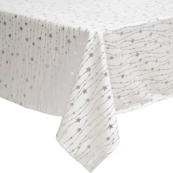 JJA Nappe de Noël rectangulaire (140 x 240 cm) Pluie d'étoiles he Blanc Online