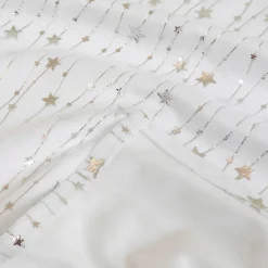 JJA Nappe de Noël rectangulaire (140 x 240 cm) Pluie d'étoiles he Blanc Online