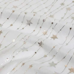 JJA Nappe de Noël rectangulaire (140 x 240 cm) Pluie d'étoiles he Blanc Online