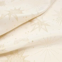 JJA Nappe de Noël rectangulaire (140 x 240 cm) Nuit étoilée et doré Beige Sale