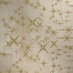 JJA Nappe de Noël rectangulaire (140 x 240 cm) Étoiles Célestes et doré Beige New