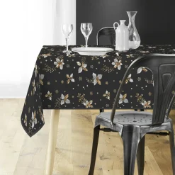 Douceur d interieur Nappe de Noël rectangulaire (150 x 300 cm) Guido Gris Anthracite Clearance