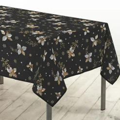 Douceur d interieur Nappe de Noël rectangulaire (150 x 300 cm) Guido Gris Anthracite Clearance