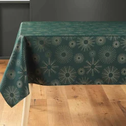 DOUCEUR D'INTERIEUR Nappe de Noël rectangulaire (150 x 240 cm) Pampille métallisé Vert Online