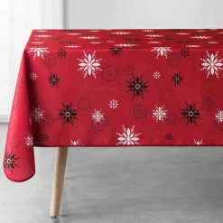 DOUCEUR D'INTERIEUR Nappe de Noël rectangulaire (150 x 300 cm) Enchanté Rouge Sale
