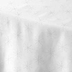 DOUCEUR D'INTERIEUR Nappe de Noël rectangulaire (140 x 240 cm) Etoiles Blanc