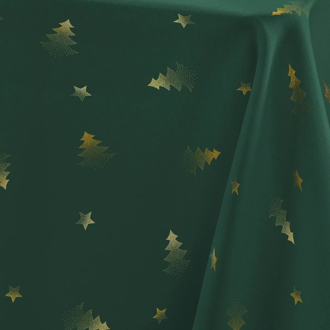 Douceur d interieur Nappe de Noël rectangulaire (150 x 300 cm) Sapin métallisé et or Vert Clearance