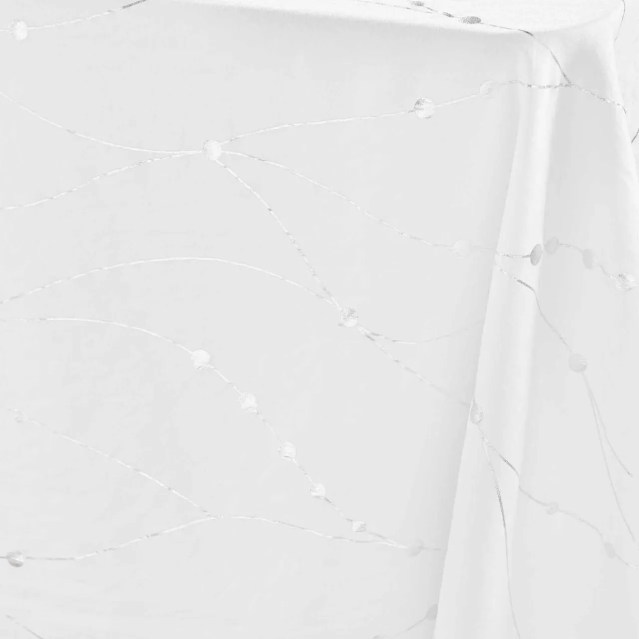 Douceur d interieur Nappe de Noël rectangulaire (140 x 240 cm) Astrelia et argent Blanc Hot