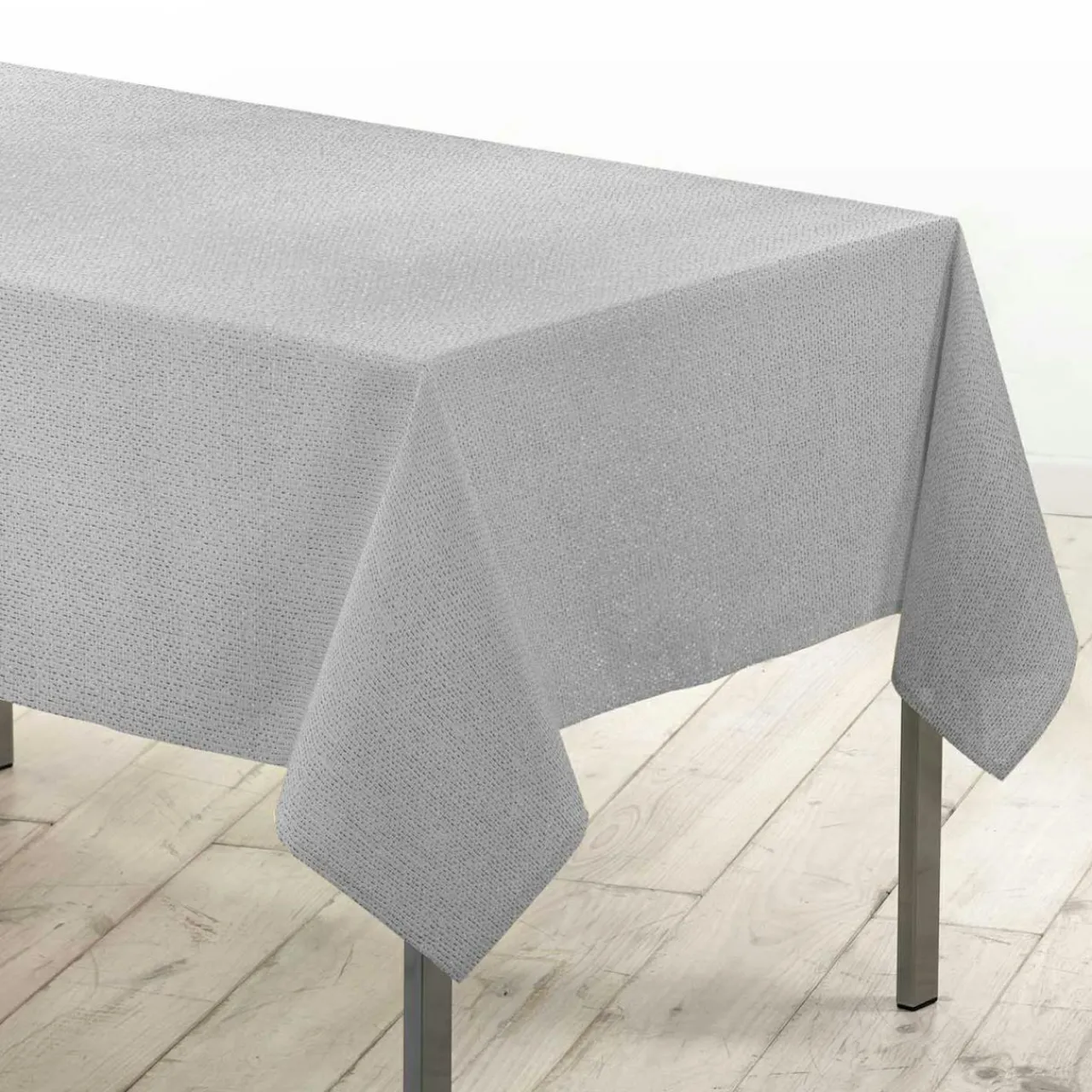 Douceur d interieur Nappe de Noël rectangulaire (140 x 300 cm) Strass Argent Hot
