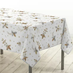 Douceur d interieur Nappe de Noël rectangulaire (150 x 240 cm) Guido Blanc Outlet