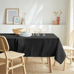 EMINZA Nappe rectangulaire anti tache (140 x 250 cm) Elise e Noir Sale