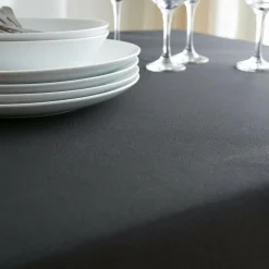 EMINZA Nappe rectangulaire anti tache (140 x 250 cm) Elise e Noir Sale