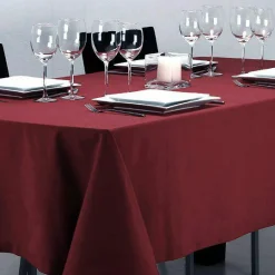 ATMOSPHERA Nappe rectangulaire anti tache (140 x 240 cm) Lina Rouge Bordeaux Outlet