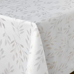 DOUCEUR D'INTERIEUR Nappe rectangulaire anti tache (150 x 240 cm) Lonigold he Blanc New