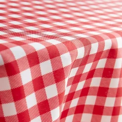 EMINZA Nappe rectangulaire anti tache (140 x 250 cm) Elise Vichy Rouge Vichy-rouge Best