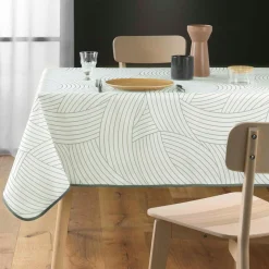 DOUCEUR D'INTERIEUR Nappe rectangulaire anti tache (150 x 240 cm) Linea he Blanc Hot