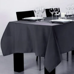 ATMOSPHERA Nappe rectangulaire anti tache (140 x 240 cm) Lina Gris foncé Outlet