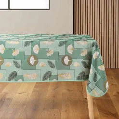 douceur d'intu017drieur Nappe rectangulaire anti tache (145 x 240 cm) Natane Vert sauge Sale