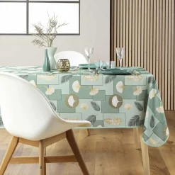 douceur d'intu017drieur Nappe rectangulaire anti tache (145 x 240 cm) Natane Vert sauge Sale