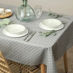 ATMOSPHERA Nappe rectangulaire anti tache (150 x 300 cm) Livia e Gris Clearance