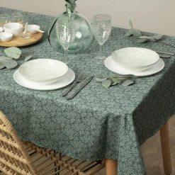 ATMOSPHERA Nappe rectangulaire anti tache (150 x 300 cm) Thais e Vert New