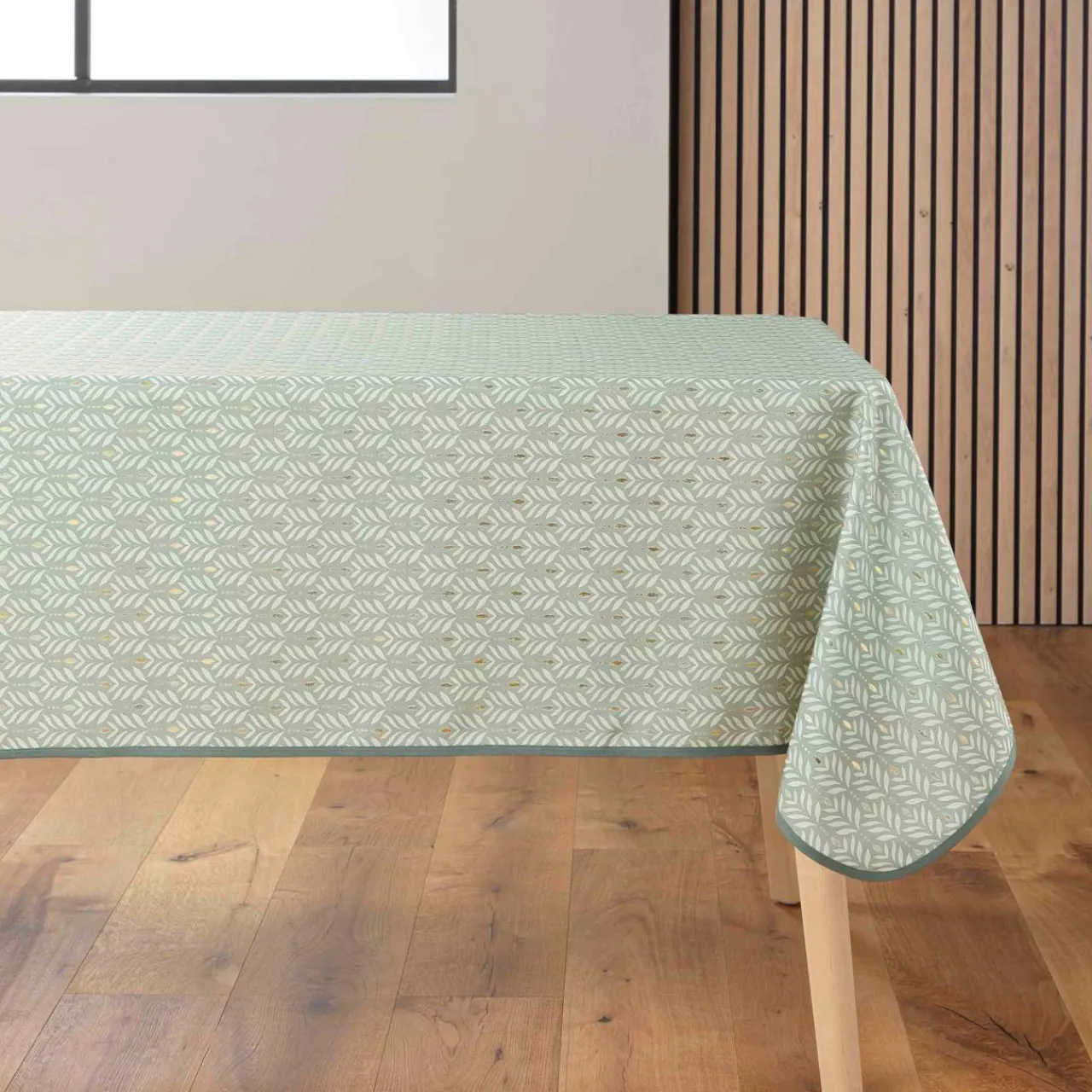 douceur d'intu017drieur Nappe rectangulaire anti tache (145 x 240 cm) Piana Vert sauge Online