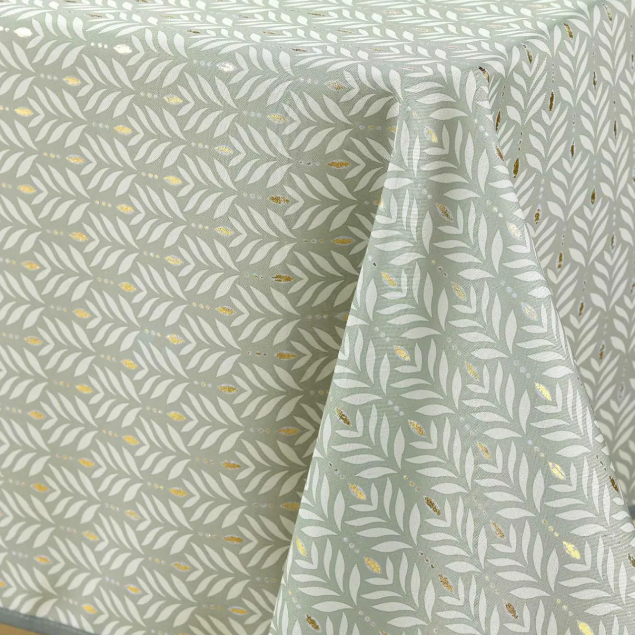 douceur d'intu017drieur Nappe rectangulaire anti tache (145 x 240 cm) Piana Vert sauge Online