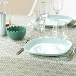 douceur d'intu017drieur Nappe rectangulaire anti tache (145 x 240 cm) Piana Vert sauge Online