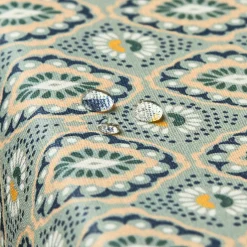 EMINZA Nappe rectangulaire coton enduit (150 x 350 cm) Palerme e Vert Hot