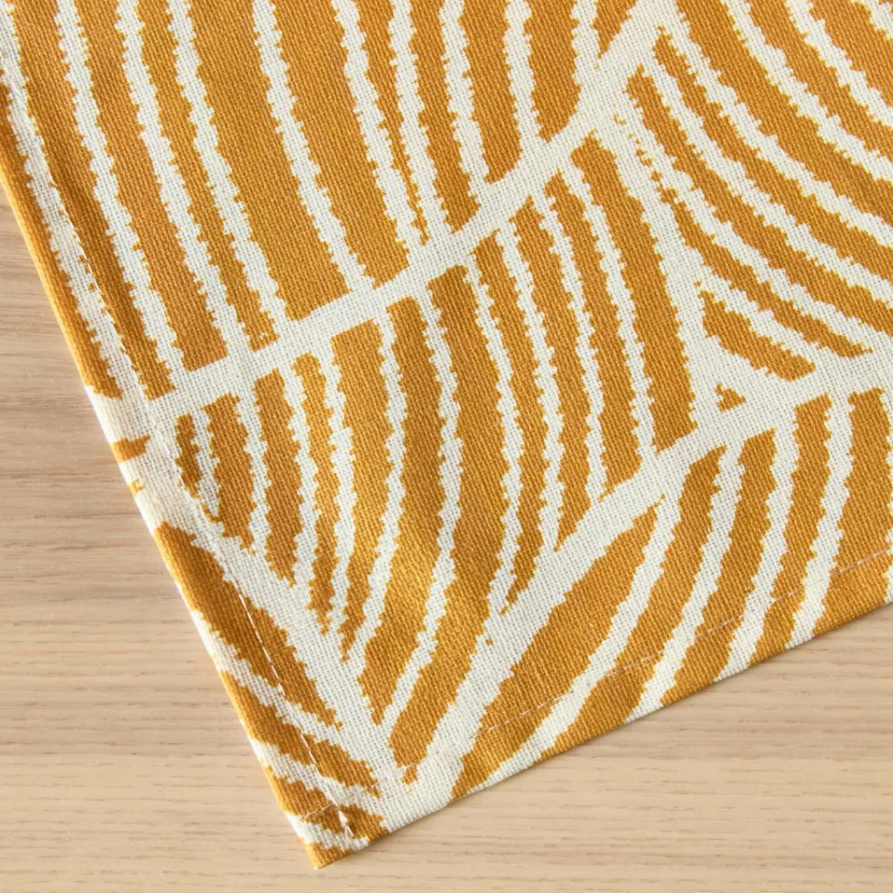 EMINZA Nappe rectangulaire coton enduit (150 x 350 cm) Sarah Jaune moutarde Best